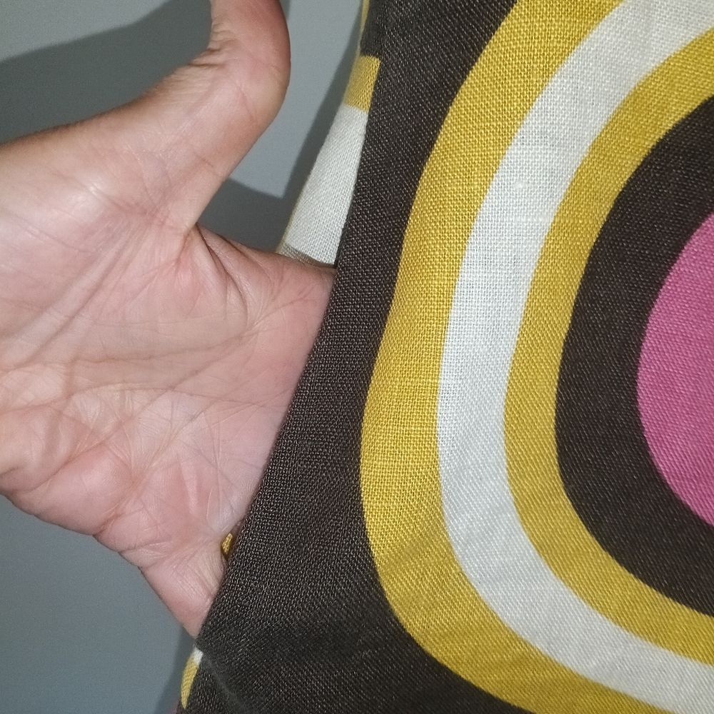 Retro Mod Linen Halter Mini Dress - Picture 4 of 9